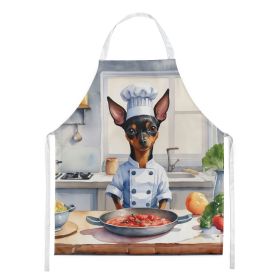 Miniature Pinscher The Chef Apron Cooking Kitchen Server Baking Crafts Gardening for Adult Women Men, Unisex, Large, Multicolor