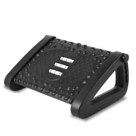 Under Desk Footrest, Tilt Gaming Desk Foot Stool Black, Adjustable Footrest for Under Desk with Roller, Office Foot Rest for Under Desk at Work