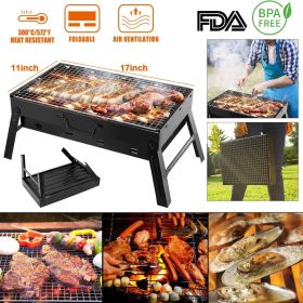 Portable BBQ Grill Foldable Charcoal Grill Lightweight Smoker Grill for Camping Picnics Garden Grilling