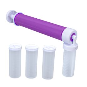 Manual Cake Duster Multifunction Plastic Cake Coloring Sprayer for Baking DessertsPurple (Color: Purple)