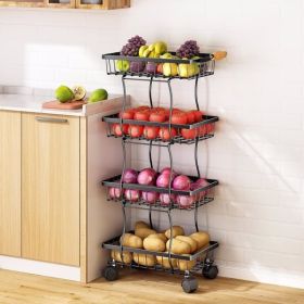 Kitchen 4-layer Slim Fruit Basket,Prohibited Platform Temu (Option: 4layer)