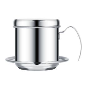 Stainless Steel Cup Vietnamese Coffee Drip Filter Maker Infuser Home Sliver (Option: Silvery)