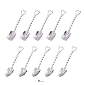 4pcs/10pcs Spoons; Stainless Steel Shovel Spoon; Home Kitchen Supplies (Quantity: 10pcs)