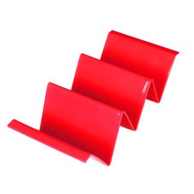 1pc/6pcs Colorful Taco Holder Stands - Premium Large Taco Tray Plates Holds Up To 3 Or 2 Tacos Each, PP Health Material Very Hard And Sturdy (Color: 1pc Red)