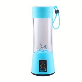 1pc Portable 6 Blades In 3D Juicer Cup, Updated Version Rechargeable Juice Blender Secure Switch Electric Fruit Mixer For Superb Mixing (Color: Blue)