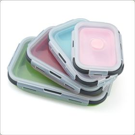 Reusable Pizza Storage Container with  Microwavable Serving Trays - Adjustable Pizza Slice Container to Organize & Save Space - BPA Free, Microwa (Color: Blue, size: 350ml)