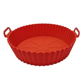 1/2pcs Air Fryer Silicone Pot; Reusable Air Fryer Liners; Silicone Air Fryer Basket; Food Safe Air Fryer Accessories (Color: 1PCS Crimson)