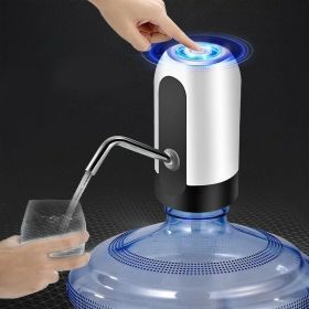 Water Bottle Switch Pump Electric Automatic Universal Dispenser 5 Gallon USB USB Water Pump Dispenser Automatic Drinking Water Bottle Pump 2/3/4/ (Color: White)